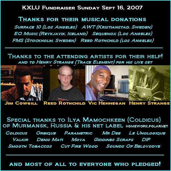 KXLU Fundraiser 2007